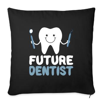 Future Job Dentist Junior Dentist Baby Boy - Sofa pillowcase 17,3'' x 17,3'' (45 x 45 cm) - black - Front