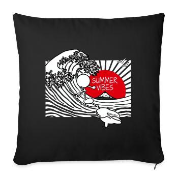 Summer Vibes Doddle - Sofa pillowcase 17,3'' x 17,3'' (45 x 45 cm) - black - Front