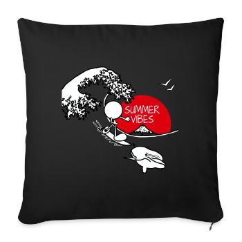 Summer Vibes Plain Doddle - Sofa pillowcase 17,3'' x 17,3'' (45 x 45 cm) - black - Front