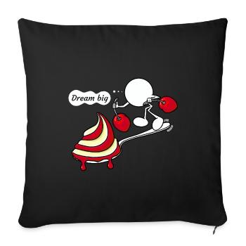 Dream Big Plain Doddle - Sofa pillowcase 17,3'' x 17,3'' (45 x 45 cm) - black - Front