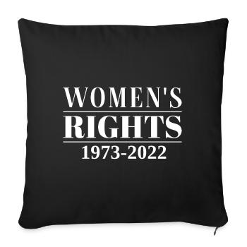 Droits des femmes 1973 - 2022 - Housse de coussin décorative 45 x 45 cm - noir - Devant
