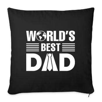 Meilleur papa du monde - Housse de coussin décorative 45 x 45 cm - noir - Devant