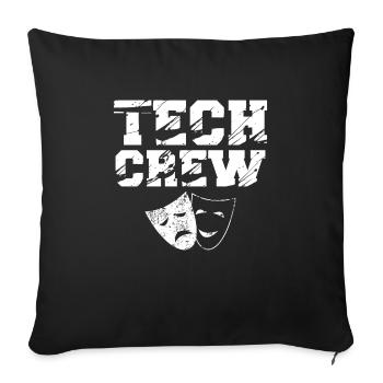 Tech Crew Sound Theater Uniform Musical Studio - Sofa pillowcase 17,3'' x 17,3'' (45 x 45 cm) - black - Front