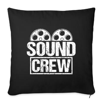 Sound Film Movie Audio Crew Uniform Member - Sofa pillowcase 17,3'' x 17,3'' (45 x 45 cm) - black - Front