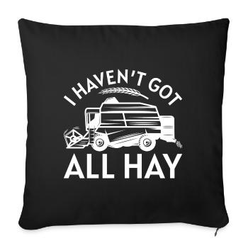 I Haven’t Got All Hay - Sofa pillowcase 17,3'' x 17,3'' (45 x 45 cm) - black - Front