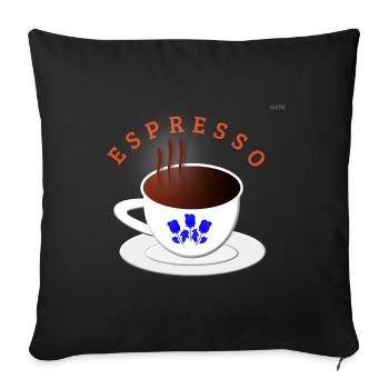 Espresso #1 - Sofa pillowcase 17,3'' x 17,3'' (45 x 45 cm) - black - Front