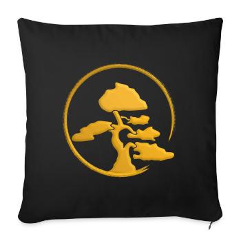bonsai - Sofa pillowcase 17,3'' x 17,3'' (45 x 45 cm) - black - Front