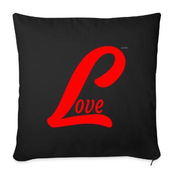 Love - Valentine's day design #2 - Sofa pillowcase 17,3'' x 17,3'' (45 x 45 cm) - black - Front
