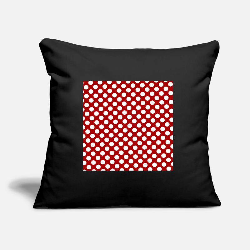Polka dot red white background dot pattern Sofa pillowcase 17,3'' x 17,3'' (45 x 45 cm)