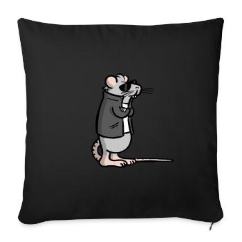 Rodent without a cause. - Sofa pillowcase 17,3'' x 17,3'' (45 x 45 cm) - black - Front