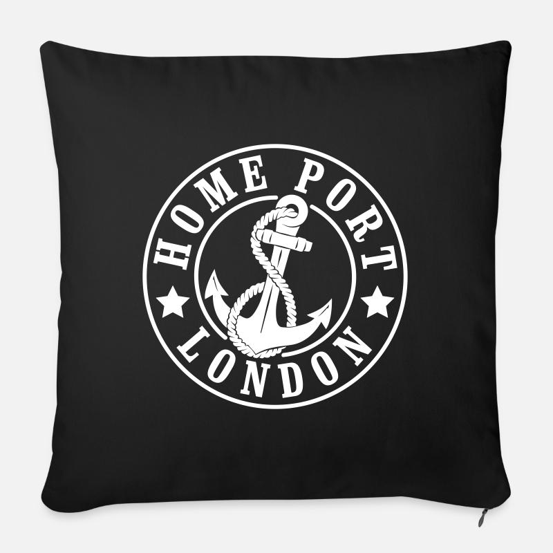London - Sofakissenbezug 45 x 45 cm - Schwarz