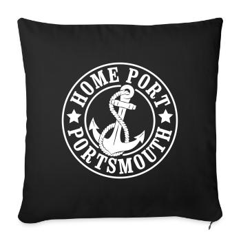 Portsmouth - Sofa pillowcase 17,3'' x 17,3'' (45 x 45 cm) - black - Front