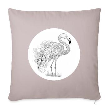 Flamant - Housse de coussin décorative 45 x 45 cm - taupe clair - Devant