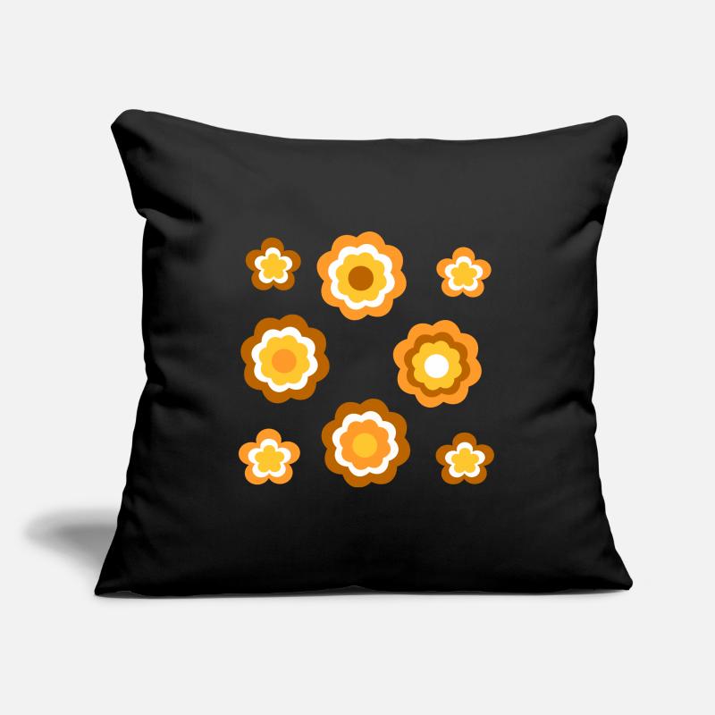 70s Flower Pattern Retro Sofa pillowcase 17,3'' x 17,3'' (45 x 45 cm)