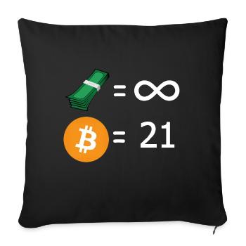 21 million - Sofa pillowcase 17,3'' x 17,3'' (45 x 45 cm) - black - Front