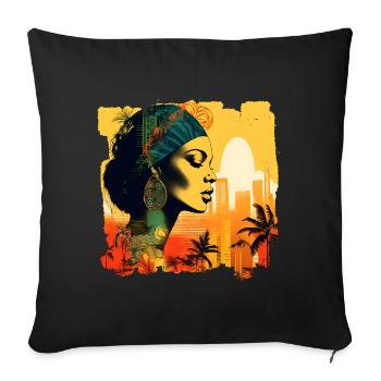 Rio de Janeiro est une ville de joie de vivre. - Housse de coussin décorative 45 x 45 cm - noir - Devant