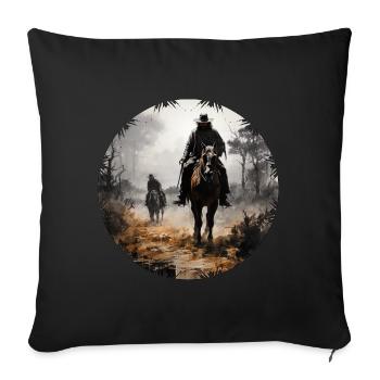 Cowboys sind eigentlich Viehhirten - Sofakissenbezug 45 x 45 cm - Schwarz - Vorne