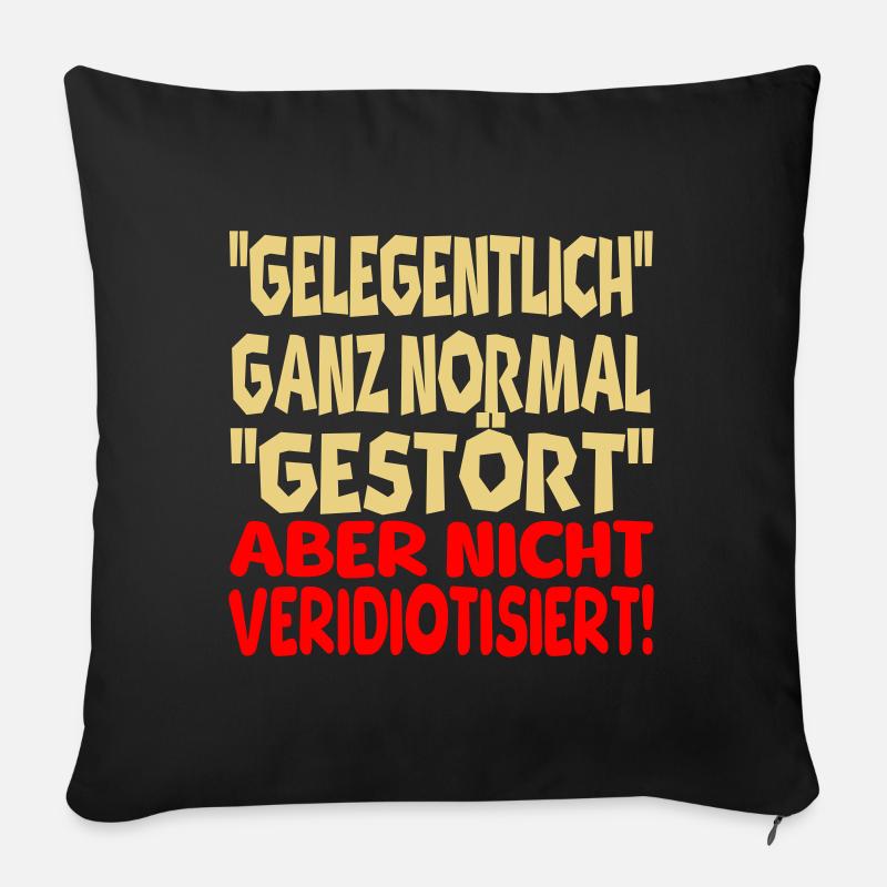 gelegentlich gestört - Sofakissenbezug 45 x 45 cm - Schwarz