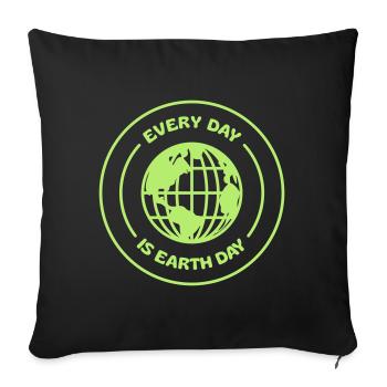CHAQUE JOUR EST LE JOUR DE LA TERRE - Housse de coussin décorative 45 x 45 cm - noir - Devant