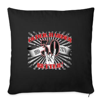30th birthday of a metal fan - Sofa pillowcase 17,3'' x 17,3'' (45 x 45 cm) - black - Front