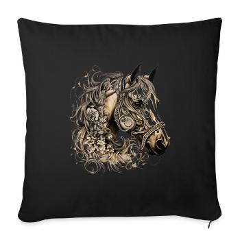Magic Western Horse - Sofa pillowcase 17,3'' x 17,3'' (45 x 45 cm) - black - Front
