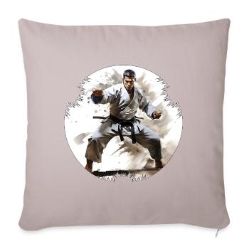 Karate can improve concentration - Sofa pillowcase 17,3'' x 17,3'' (45 x 45 cm) - light taupe - Front