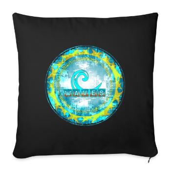 La vague 3 parfaite pour tous les surfeurs - Housse de coussin décorative 45 x 45 cm - noir - Devant