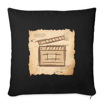 Vintage Filmklappe - Film Director, Actor. - Sofa pillowcase 17,3'' x 17,3'' (45 x 45 cm) - black - Front