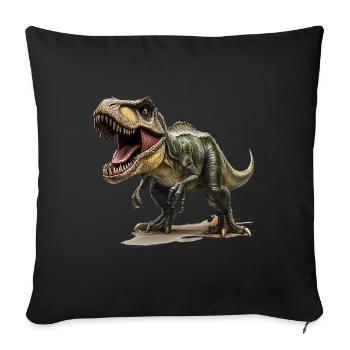 L’espèce de dinosaure Tyrannosaurus Rex - Housse de coussin décorative 45 x 45 cm - noir - Devant