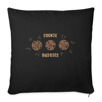 Cookies biscuit chocolate gift baking cookies sweet - Sofa pillowcase 17,3'' x 17,3'' (45 x 45 cm) - black - Front