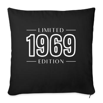 Born in 1969 - Sofa pillowcase 17,3'' x 17,3'' (45 x 45 cm) - black - Front