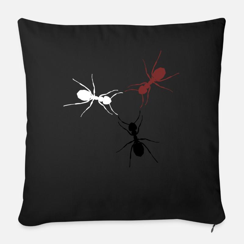 Ameisen - Sofakissenbezug 45 x 45 cm - Schwarz