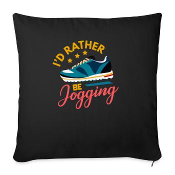 Jogging - Chemise Running Sports Leisure Gift - Housse de coussin décorative 45 x 45 cm - noir - Devant