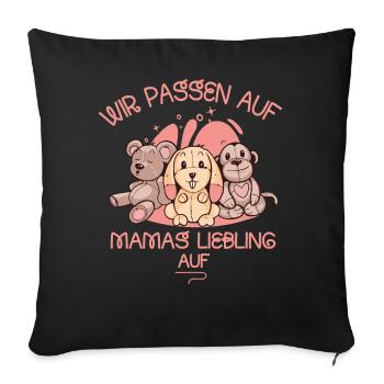 Mamas favorite - Sofa pillowcase 17,3'' x 17,3'' (45 x 45 cm) - black - Front