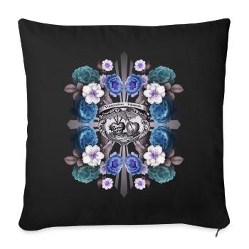 Sacred Heart of Jesus, Jesus Christ, Rose Decor - Sofa pillowcase 17,3'' x 17,3'' (45 x 45 cm) - black - Front