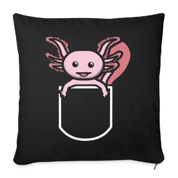 Doux Axolotl - Housse de coussin décorative 45 x 45 cm - noir - Devant