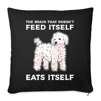 Poodle Dog Dwarf Poodle Toy Poodle Small Poodle Puppy Puppy - Sofa pillowcase 17,3'' x 17,3'' (45 x 45 cm) - black - Front