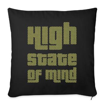 État d’ élevé - COUPE NOIRE - Housse de coussin décorative 45 x 45 cm - noir - Devant