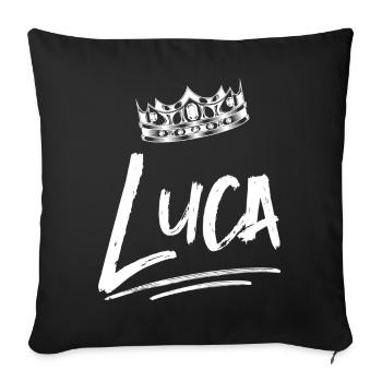 Luca - Sofa pillowcase 17,3'' x 17,3'' (45 x 45 cm) - black - Front