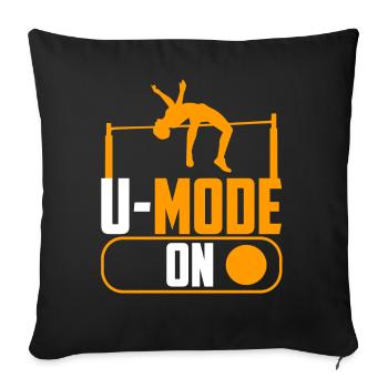 Saut à la perche Saut à la perche - Housse de coussin décorative 45 x 45 cm - noir - Devant