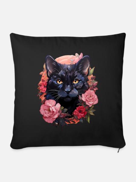 Panther - Sofakissenbezug 45 x 45 cm - Schwarz