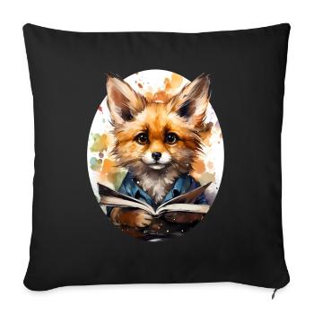 Fuchs - Sofakissenbezug 45 x 45 cm - Schwarz - Vorne
