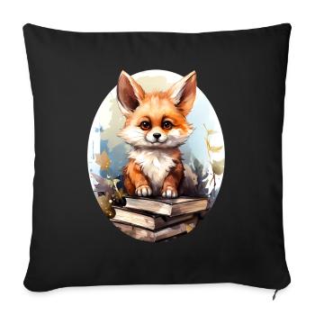 Fuchs - Sofakissenbezug 45 x 45 cm - Schwarz - Vorne