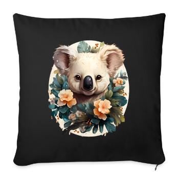 Koala - Sofa pillowcase 17,3'' x 17,3'' (45 x 45 cm) - black - Front