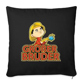 Grand frère - Housse de coussin décorative 45 x 45 cm - noir - Devant
