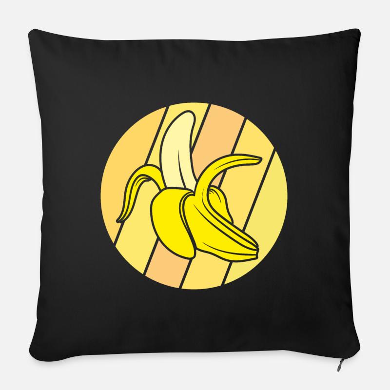 Banane - Sofakissenbezug 45 x 45 cm - Schwarz