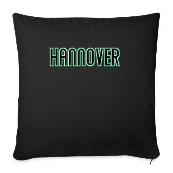Hannover Fußball Stadt stolz Geschenk Kröpcke Fan - Sofakissenbezug 45 x 45 cm - Schwarz - Vorne