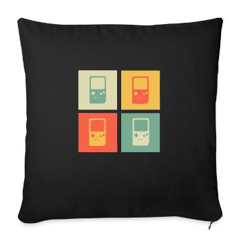 Retrogaming Gaming Ringer Old School Gift 2d - Sofa pillowcase 17,3'' x 17,3'' (45 x 45 cm) - black - Front