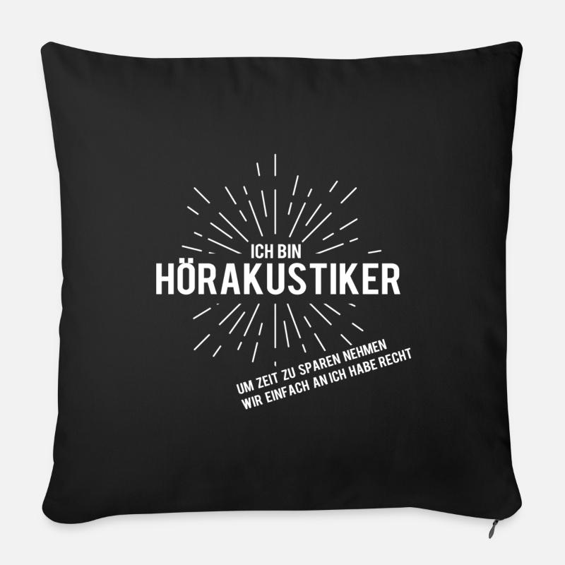 Akustiker hörakustiker und Hörgeräteakustiker - Sofakissenbezug 45 x 45 cm - Schwarz