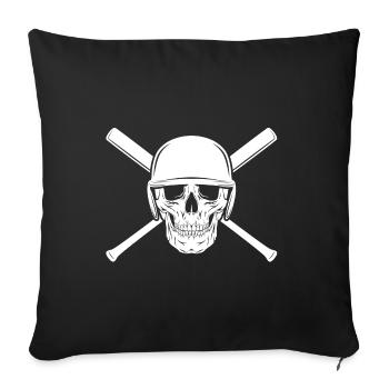 Baseball - Sofakissenbezug 45 x 45 cm - Schwarz - Vorne